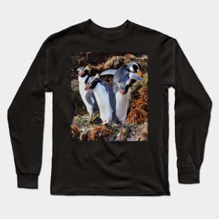 Snares Crested Penguins Long Sleeve T-Shirt